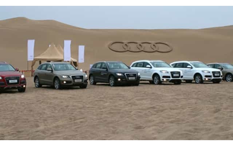 敦煌鳴沙山體制作沙雕大型LOGO